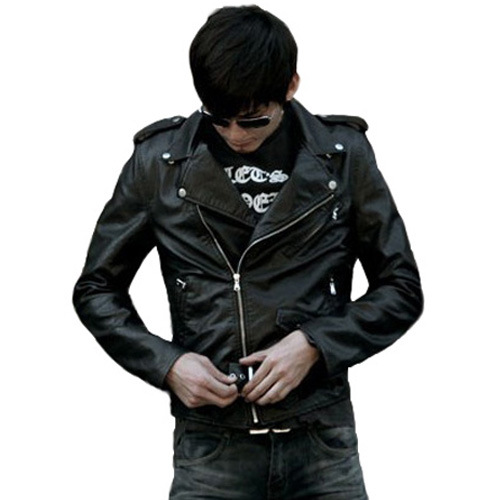 Men Vintage Faux Leather Motor - Leather Work Jacket Mens recension och pris