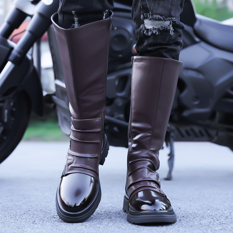 2026 New Men‘s Motorcycle Boot - Leather Work Boots recension och pris