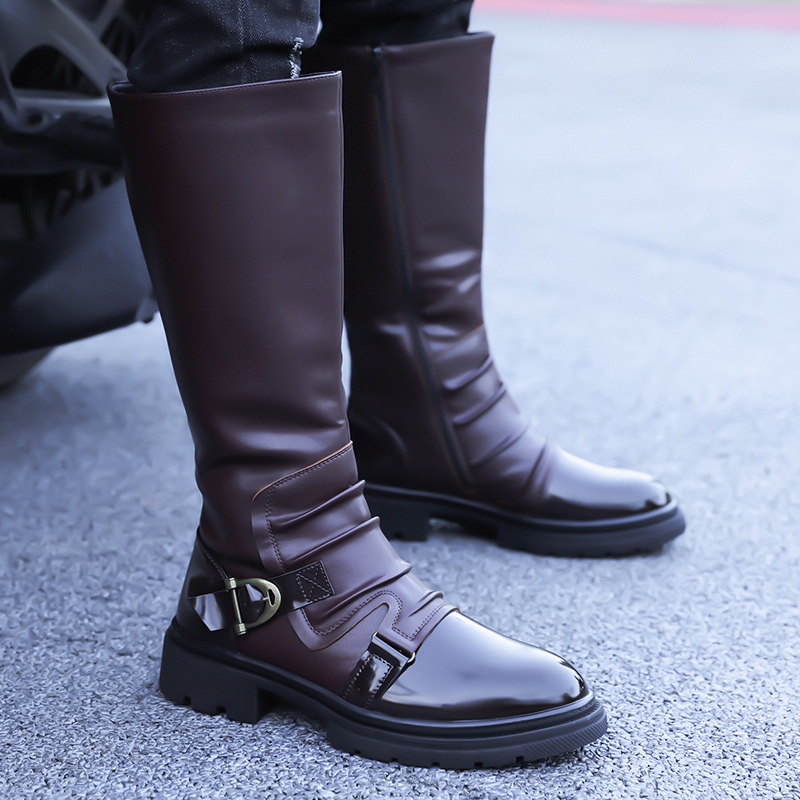 2026 New Men‘s Motorcycle Boot - Leather Work Boots recension och pris
