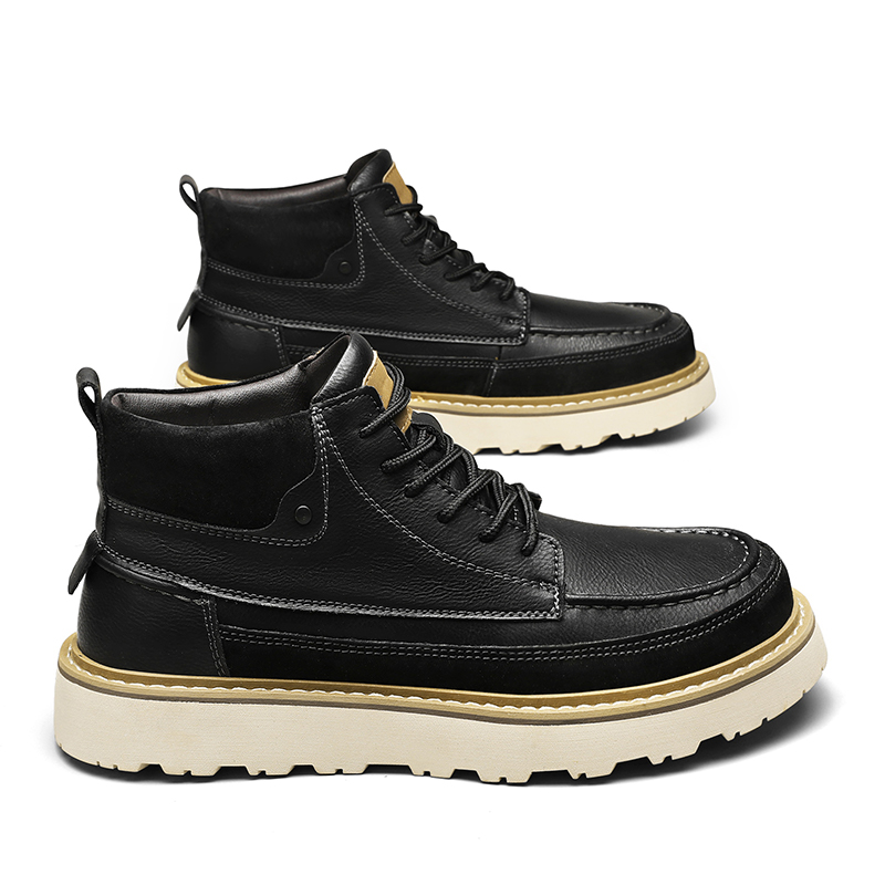 Men Brown Fleece Lined Warm Hi - Leather Work Boots recension och pris