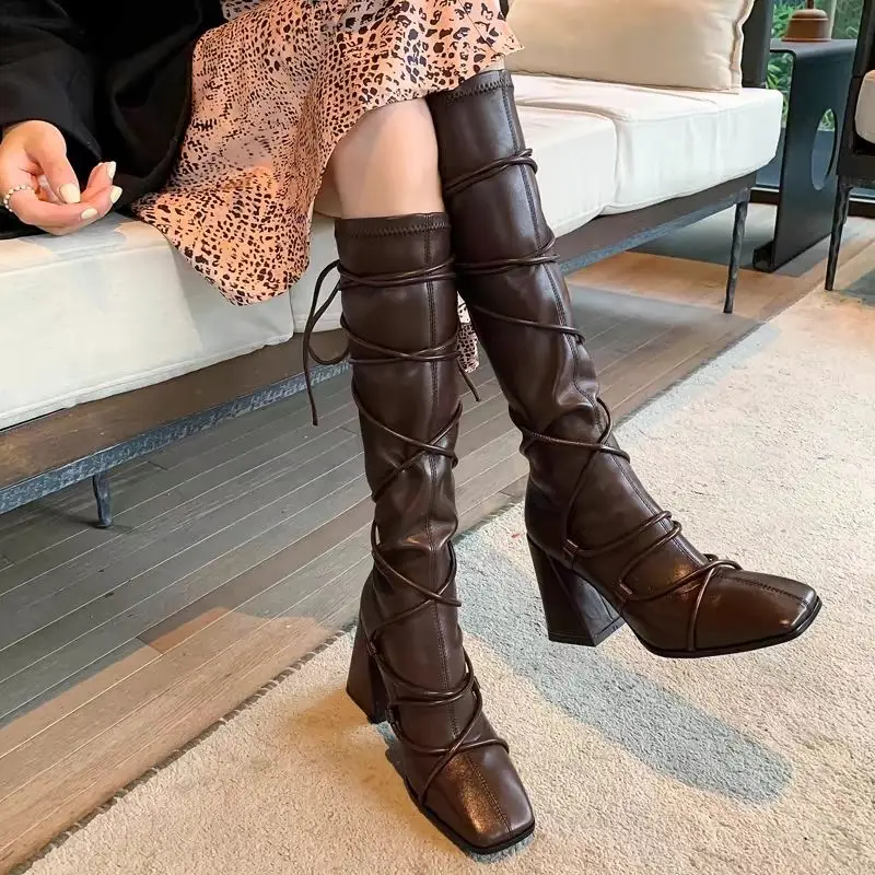 Autumn Winter Leather Strap Kn - Leather Work Boots recension och pris