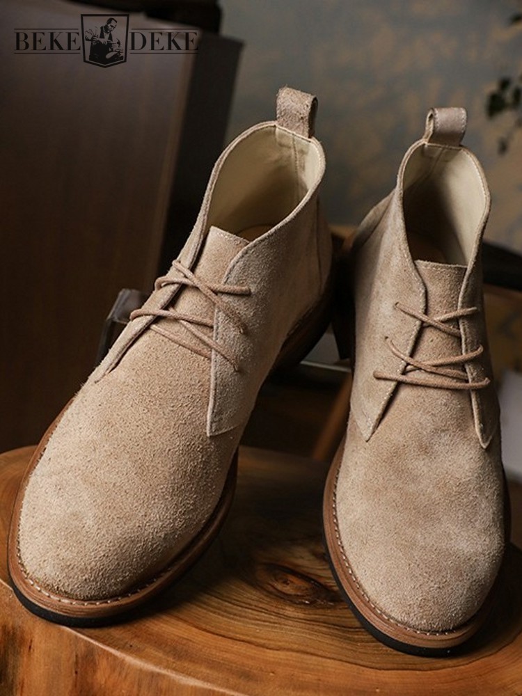 Fashion Versatile Male Lace-Up - Leather Work Boots recension och pris