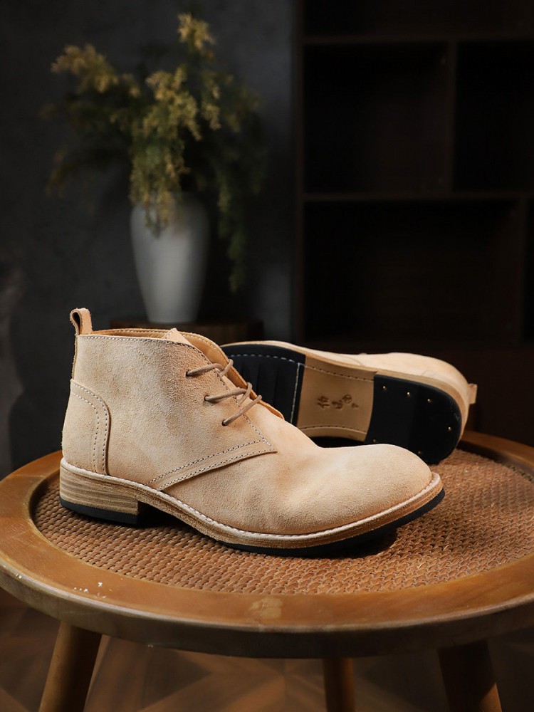 Fashion Versatile Male Lace-Up - Leather Work Boots recension och pris