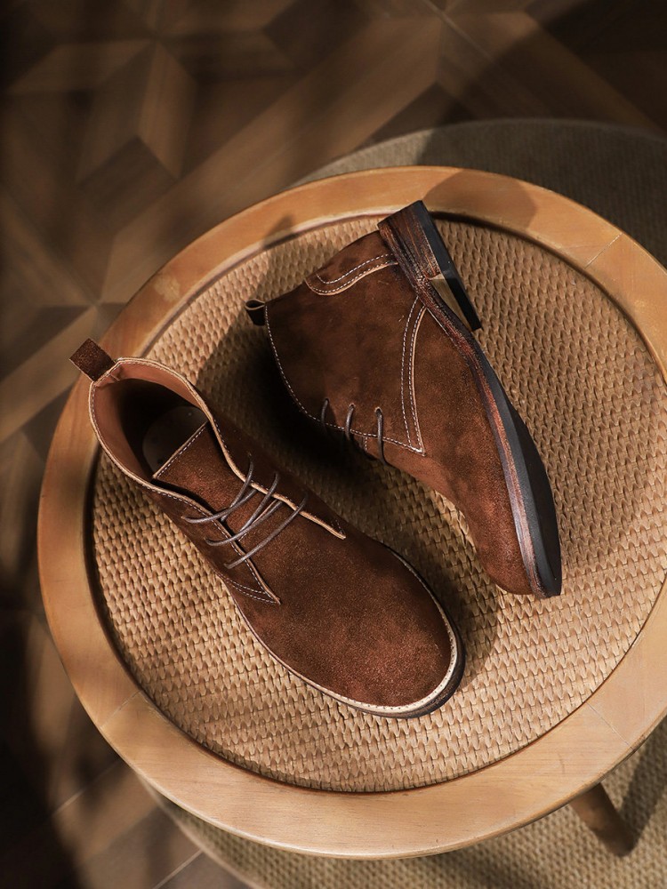 Fashion Versatile Male Lace-Up - Leather Work Boots recension och pris